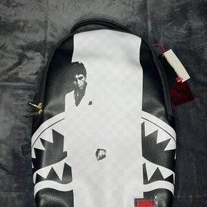 SCARFACE SPRAYGROUND BACKPACK BLACK AND WHITE BRAND NEW 2025